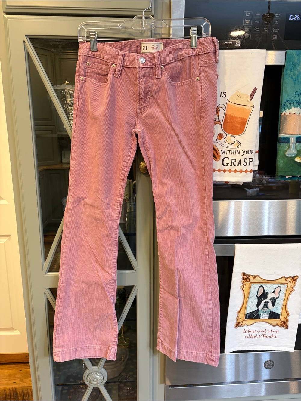 GAP Pink Long & Lean Low Rise Corduroy Pants 2P 26